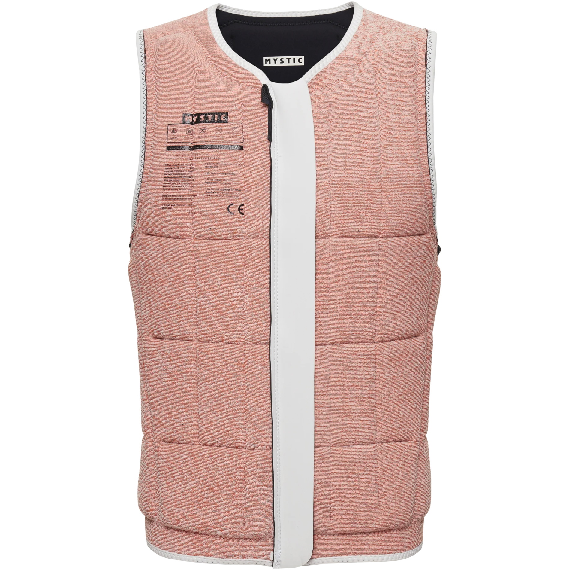 2025 Mystic Renegade Para Homem Front Zip Colete Wake Impact 35005.230228 - Preto / Branco